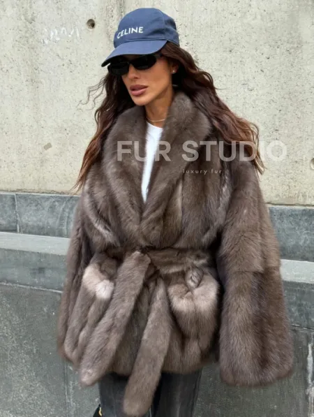 Шуба из меха куницы - автоледи - фото 5