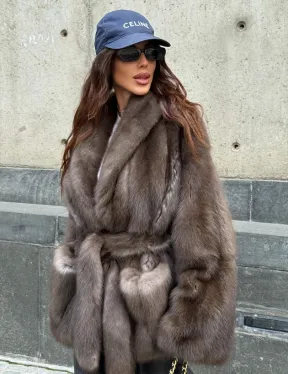 Шуба из меха куницы - автоледи - фото 6