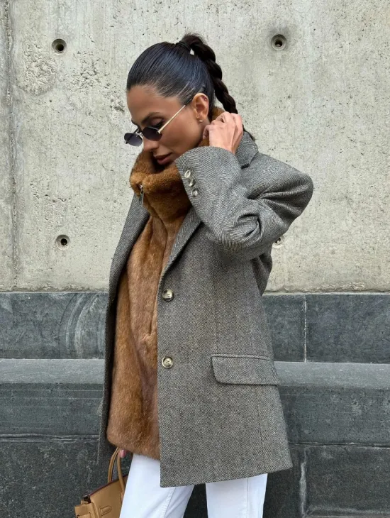 Меховая манишка из норки - фото 10