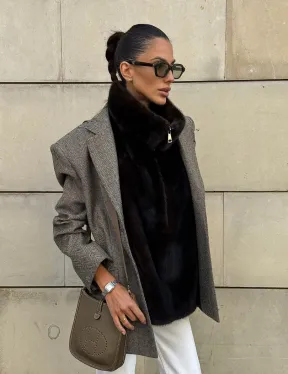 Норковая манишка женская - фото 8