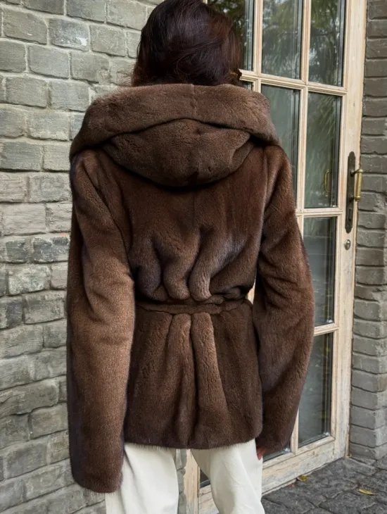 Шуба автоледи с капюшоном - фото 2