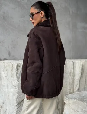 Дубленка бомбер женская - фото 6