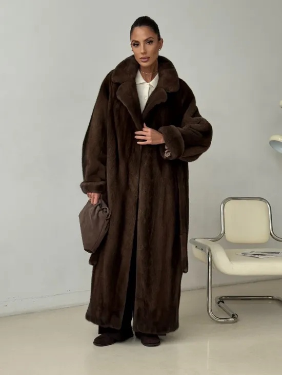 Длинная норковая шуба - фото 7