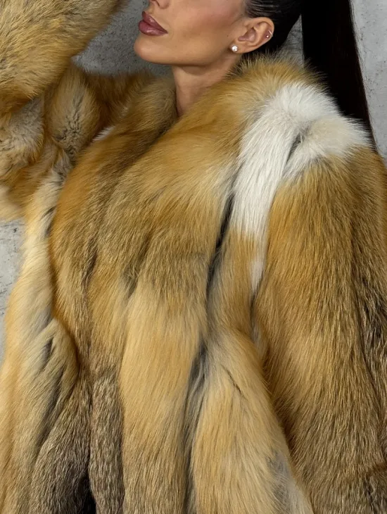 Шуба из меха лисы Gold - фото 2