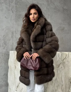 Женская шуба из соболя - фото 7