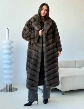 Длинная шуба из соболя - фото 12