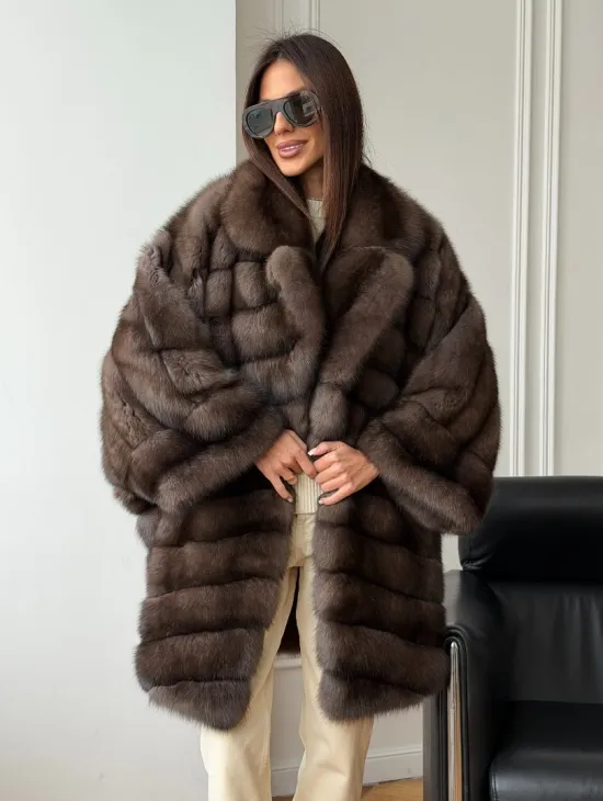 Шуба из баргузинского соболя - оверсайз - фото 12