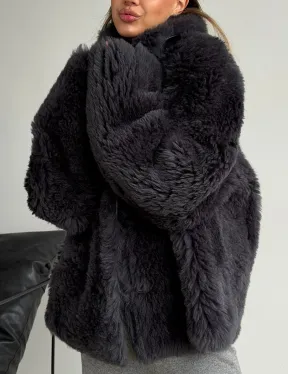 Короткая дубленка из овчины тиградо - фото 2