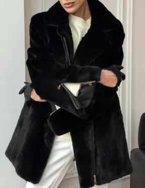 Черная норковая косуха - фото 3