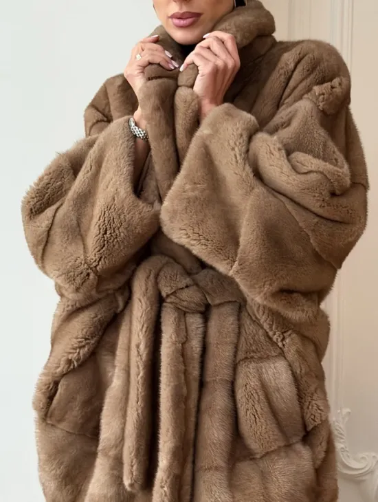 Норка пастель английский воротник летучая мышь - фото 1