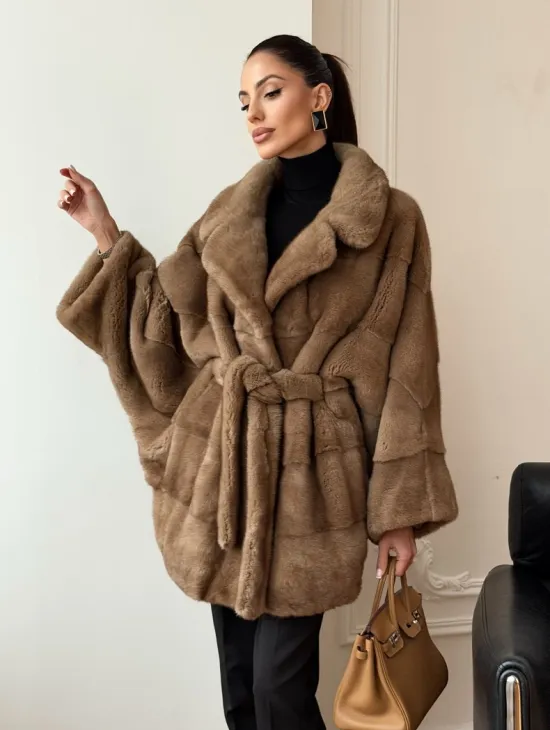 Норка пастель английский воротник летучая мышь - фото 8