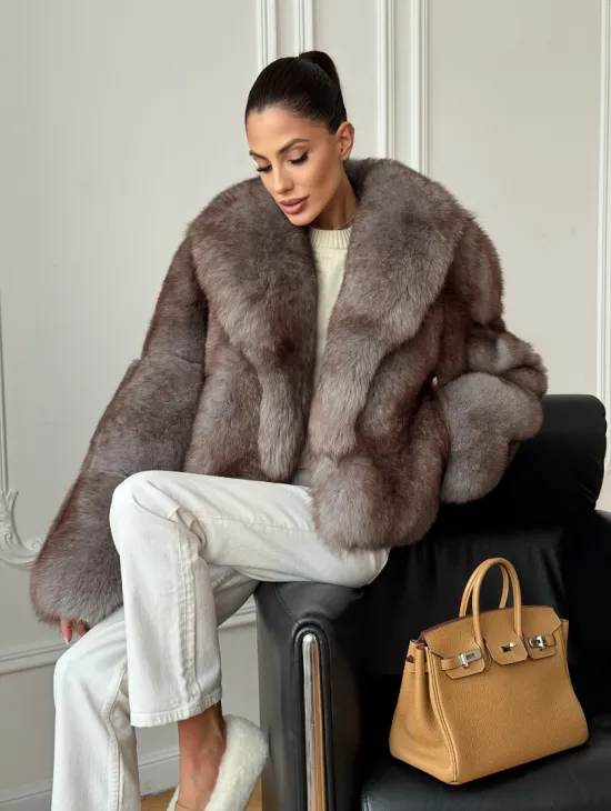 Короткая шуба из финского песца - фото 6