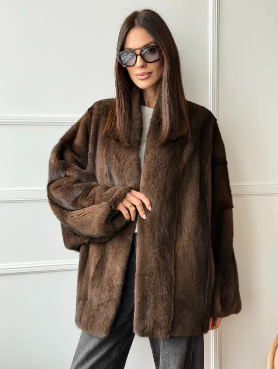 Модный норковый жакет из аукционного меха SAGA FURS - фото 0