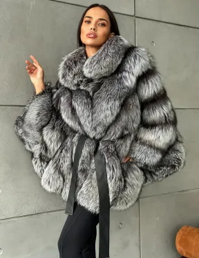 Шуба из чернобурой лисы 