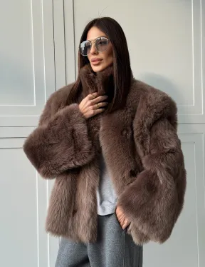 Дубленка из тосканы цвет taupe - фото 13